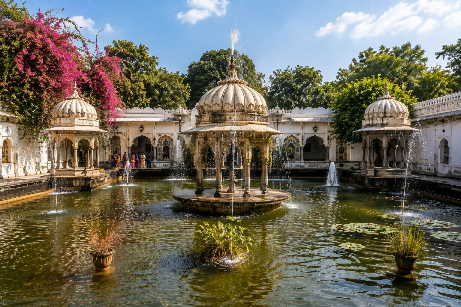 Saheliyon Ki Bari garden fountains in Udaipur