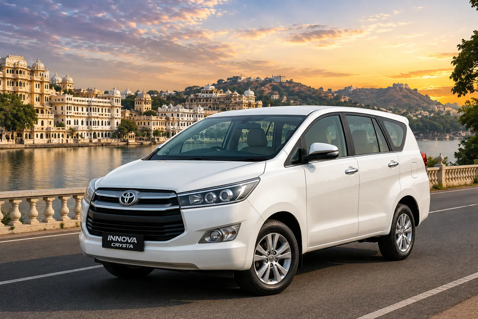 Toyota Innova Crysta premium SUV for Udaipur taxi service