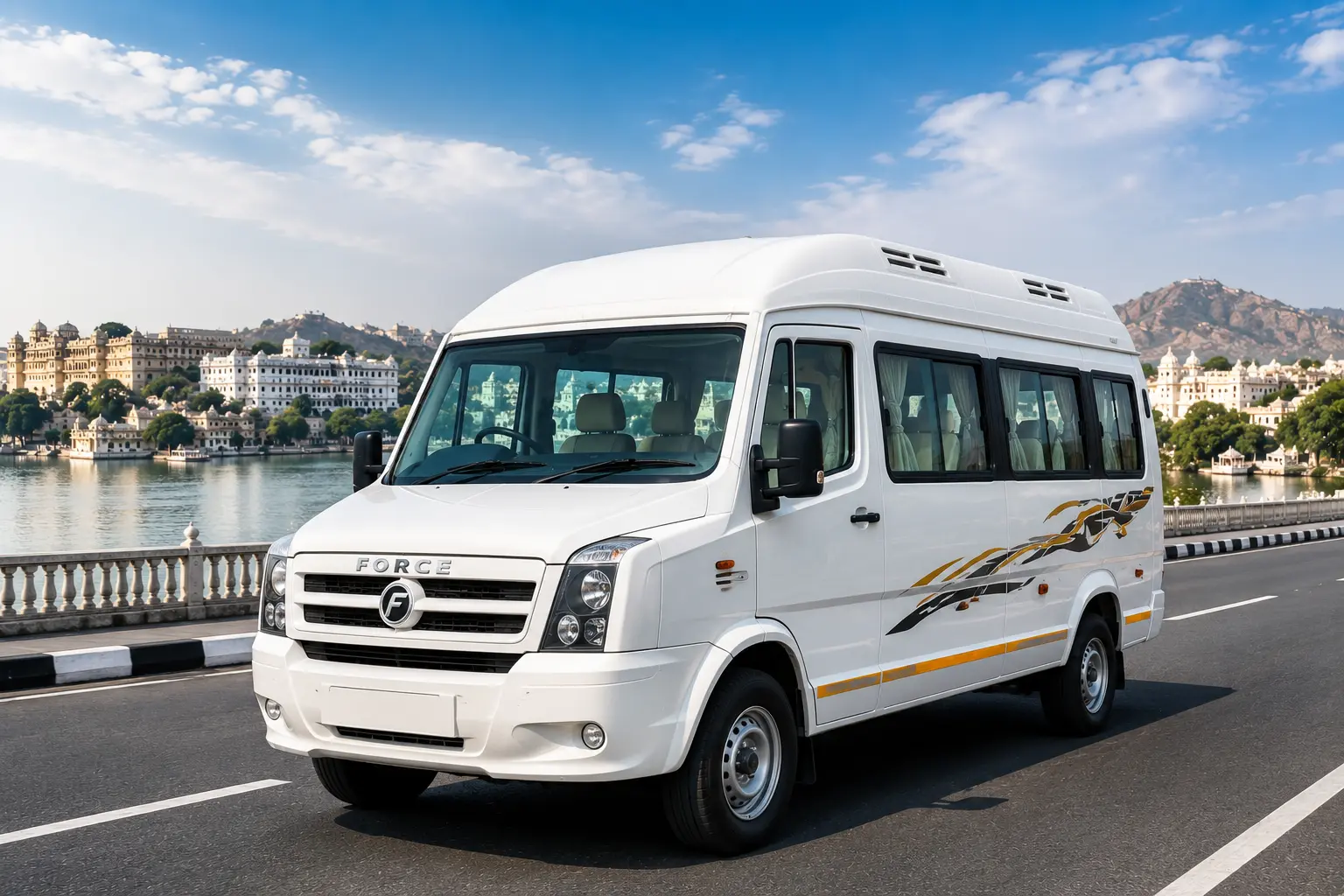 Tempo Traveller 12 to 14 seater for group tours in Rajasthan