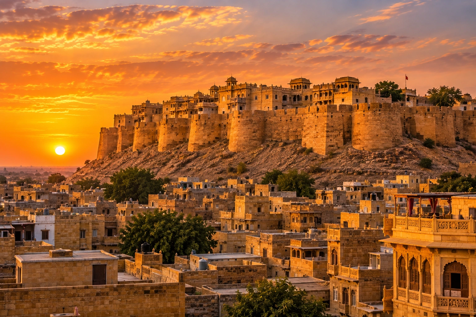 Jaisalmer Fort at sunset