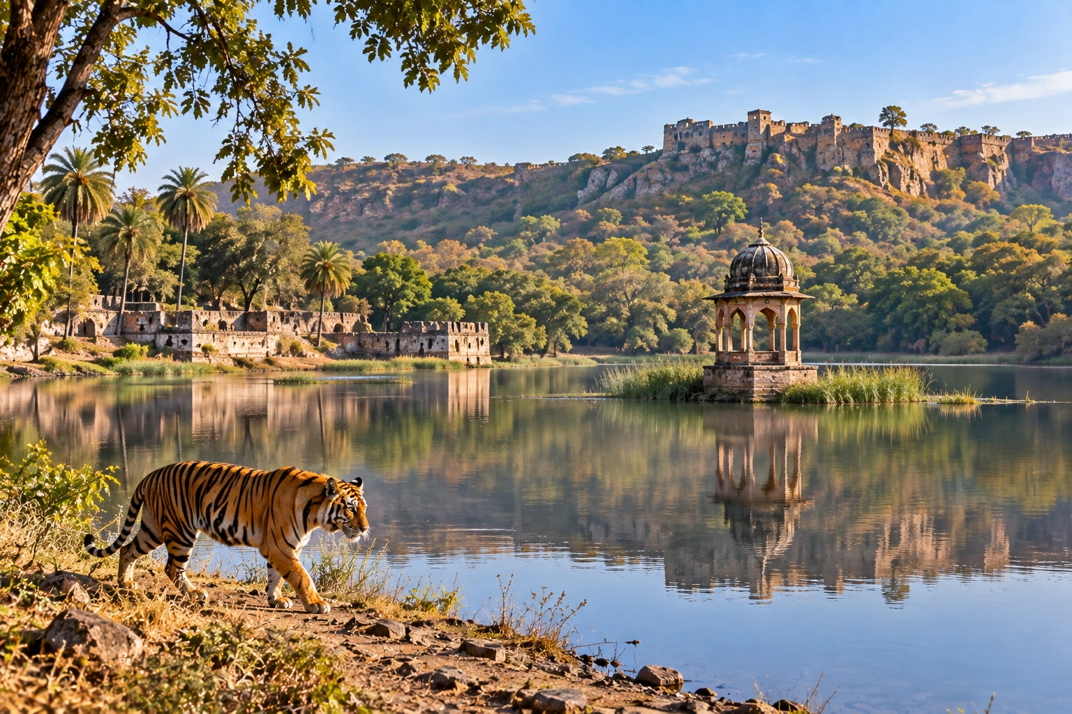 Padam Talao lake in Ranthambore