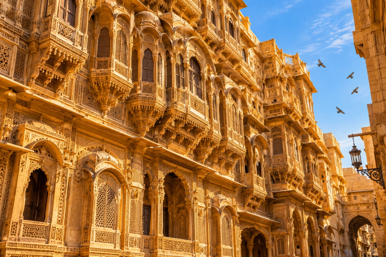 Patwon Ki Haveli carved facade