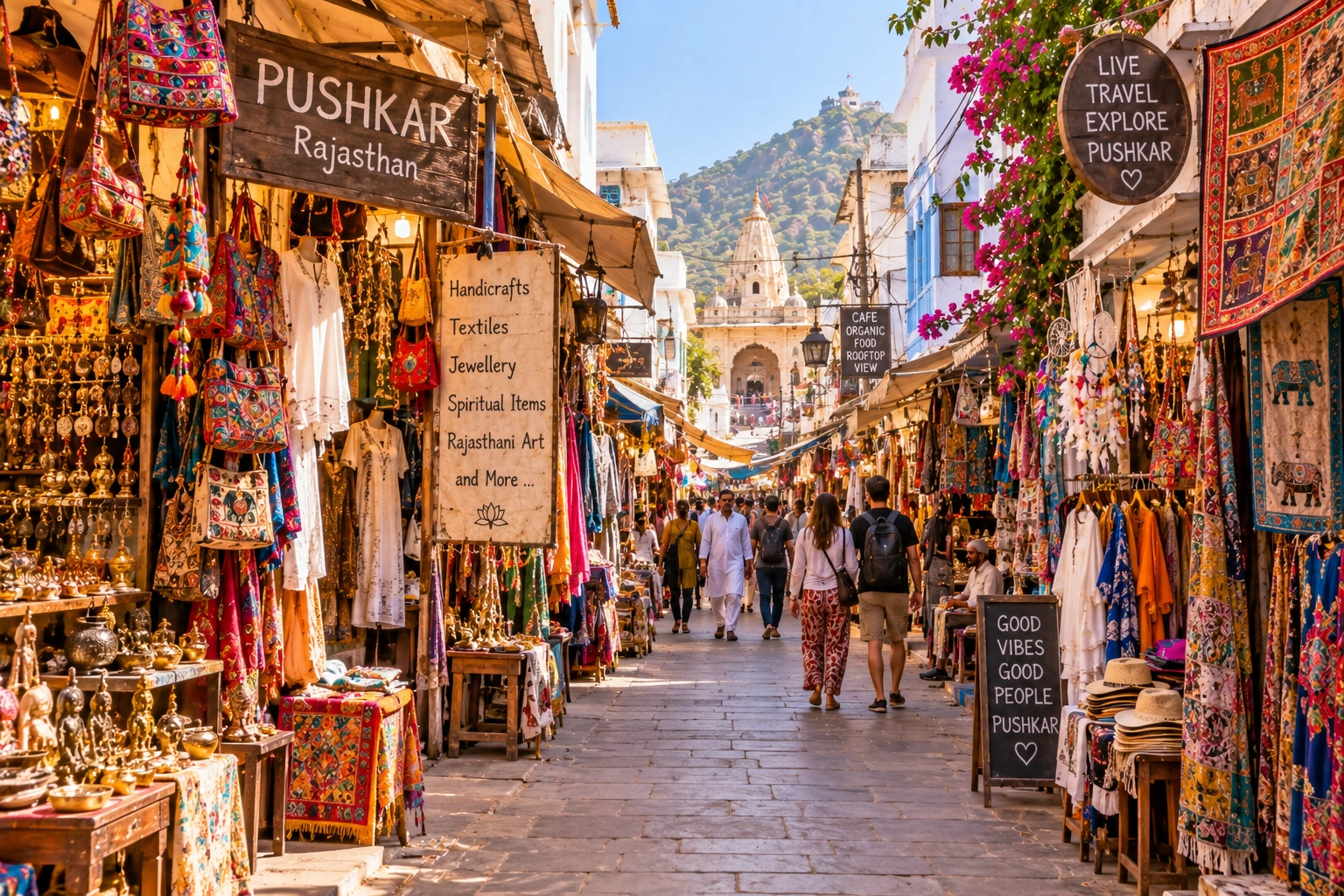 Pushkar bazaar market street