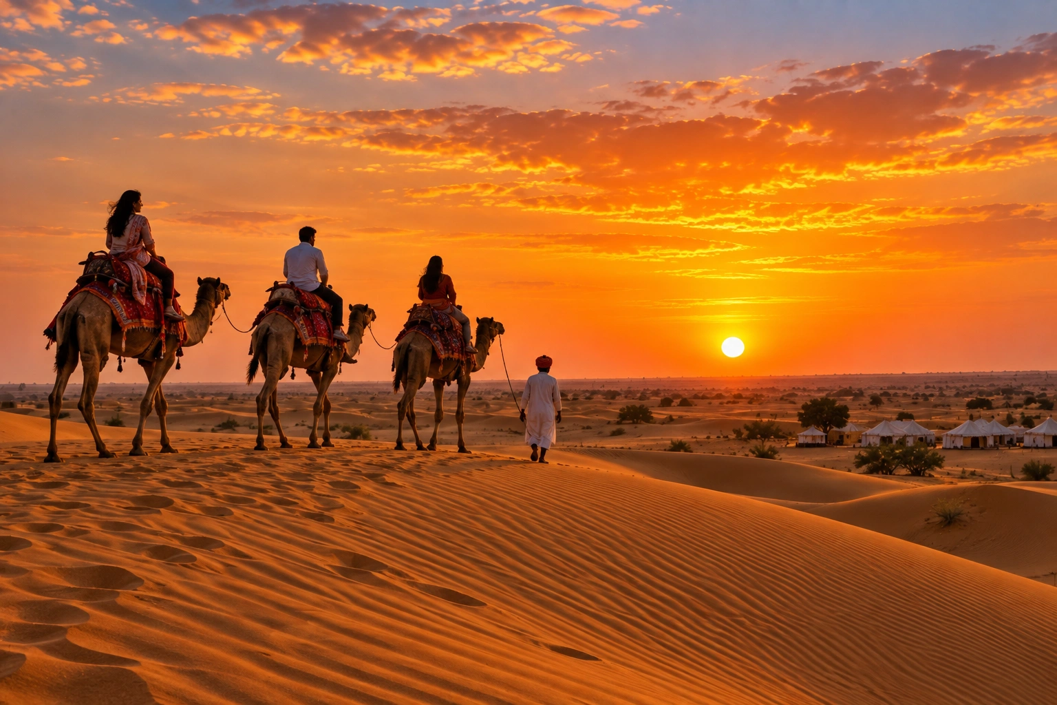 Sam Sand Dunes desert sunset