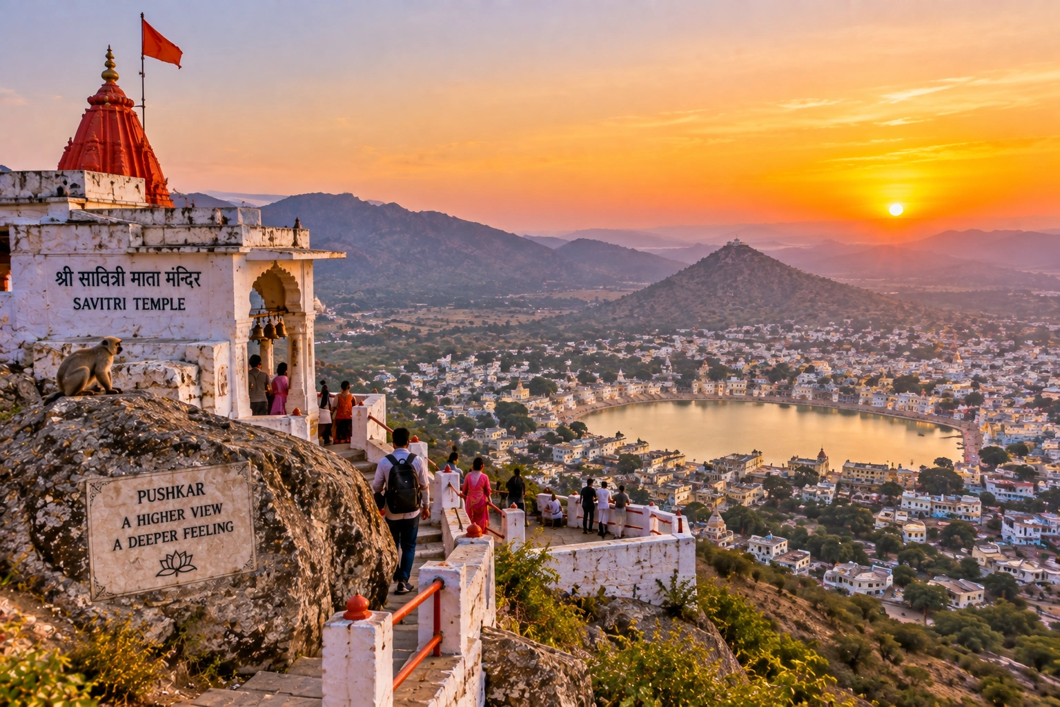 Savitri Temple viewpoint over Pushkar